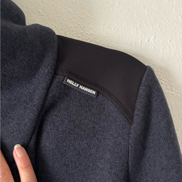 Helly Hansen Navy Blue Synnoeve Propile Knit Fleece Jacket Sz Medium - Picture 5 of 16